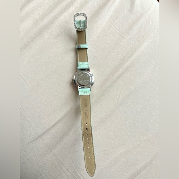 💜3/$15 adrienne CRYSTAL TURQUOISE QUARTZ WRIST WATCH - Picture 5 of 8